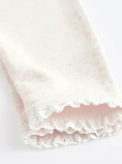 Next - Paquet de jambières pour bébé 4 (0mois-2ans) Blanc/Rose Outlet