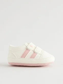Next Blanc/Rose - Touch Fasten Bébé Trainers (0-24mths) Discount