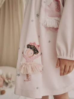 Next Blanc/rose imprimé ballerine - Pack Nighties 2 (2-12ans) Best