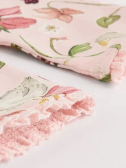 Next Blanc/Rose/Lapin/Floral - Ensemble haut à manches longues et legging bébé (0mois-2ans) Best