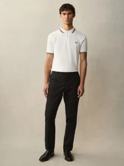 Fred Perry - Polo à liserés blanc/rouge/bleu marine Online