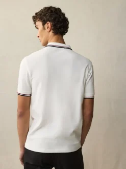 Fred Perry - Polo à liserés blanc/rouge/bleu marine Online