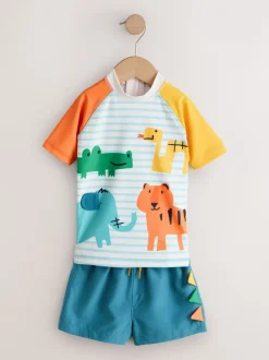 Next Blanc/rouge/jaune - Ensemble Sunsafe Rash Gilet et short de bain (3mois-7ans) Discount