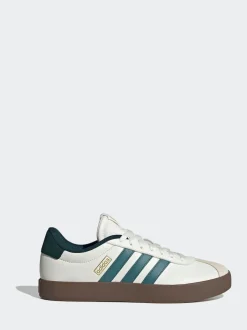 adidas - VL Court Trainers Blanc/Vert Sale