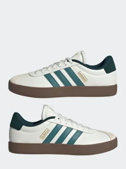 adidas - VL Court Trainers Blanc/Vert Sale