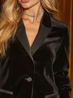 Sosandar Blazer Luxe habillé en velours Outlet