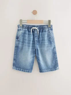 Next Bleach/Mid Bleu - Bermuda Pull On Denim Shorts 2 Pack (3-16yrs) Hot