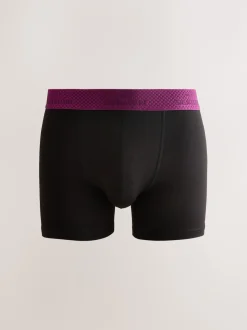 Next Blend modal noir métallisé à ceinture rouge/vert - Boxer souple Signature Comfort Discount