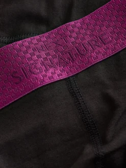 Next Blend modal noir métallisé à ceinture rouge/vert - Boxer souple Signature Comfort Discount