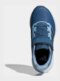 adidas - Baskets de course Runfalcon 5 à lacets élastiques pour enfant Bleu New