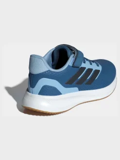adidas - Baskets de course Runfalcon 5 à lacets élastiques pour enfant Bleu New
