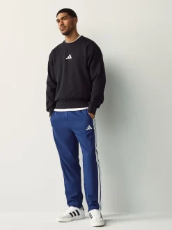 adidas Bleu - Essentiel 3-Rayure Joggers Stanford à ourlet ouvert Outlet