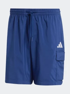 adidas Bleu - Petit short Essentiel Logo Cargos Chelsea Clearance