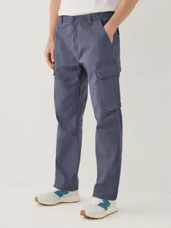 Next Bleu - Ajustement droit - Pantalon cargo stretch en coton New