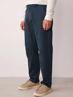 Next Bleu - - Pantalon chino stretch Ajustement régulier