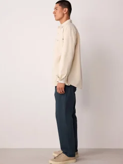 Next Bleu - - Pantalon chino stretch Ajustement régulier