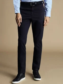 Charles Tyrwhitt Bleu - Ajustement régulier - Chino Français Slim Fit Ultimate sans fer Hot