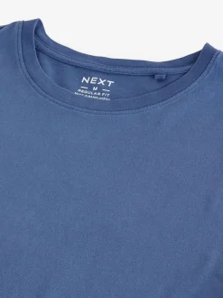 Next - Ajustement régulier - T-shirt Essential Col rond en coton Bleu Clearance