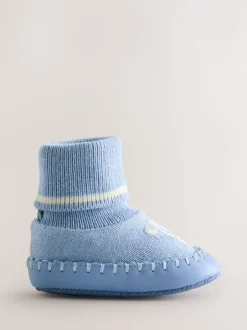 Baker by Ted Baker Bleu - chaussons en maille Bébé garçon