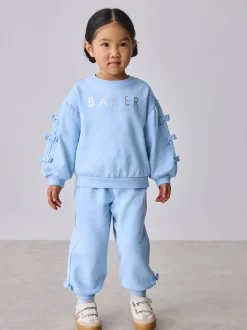 Baker by Ted Baker Bleu - ensemble sweat et Joggings bleu 2 Pieces avec nœud sur le côté Clearance
