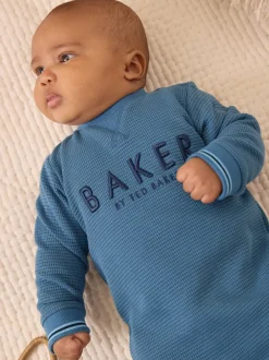 Baker by Ted Baker Bleu - Barboteuse texturée à manches longues New