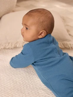 Baker by Ted Baker Bleu - Barboteuse texturée à manches longues New