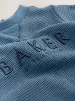 Baker by Ted Baker Bleu - Barboteuse texturée à manches longues New