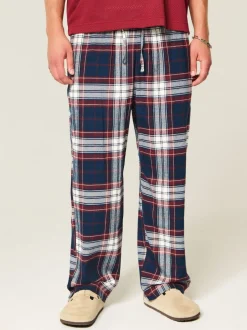 Hollister Bleu - Bas de pyjama à carreaux en flanelle Online