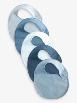 Next Bleu - Bébé 100% coton BIBS 5 Lot New