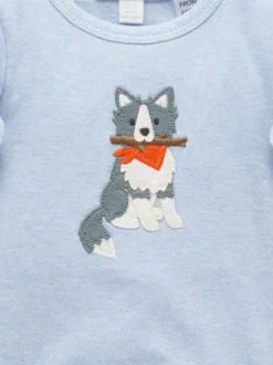 Purebaby Bleu - Body appliqué Hot