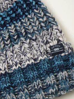 Fat Face Bleu - Bonnet FatFace Twist color block Sale