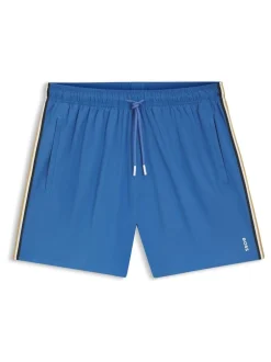 BOSS Bleu - Shorts de bain emblématique à rayure latérale Logo Outlet