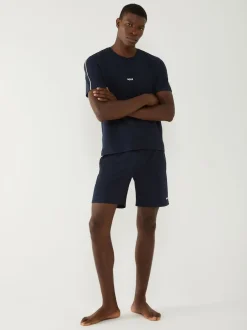 BOSS Bleu - Unique Logo Shorts Hot