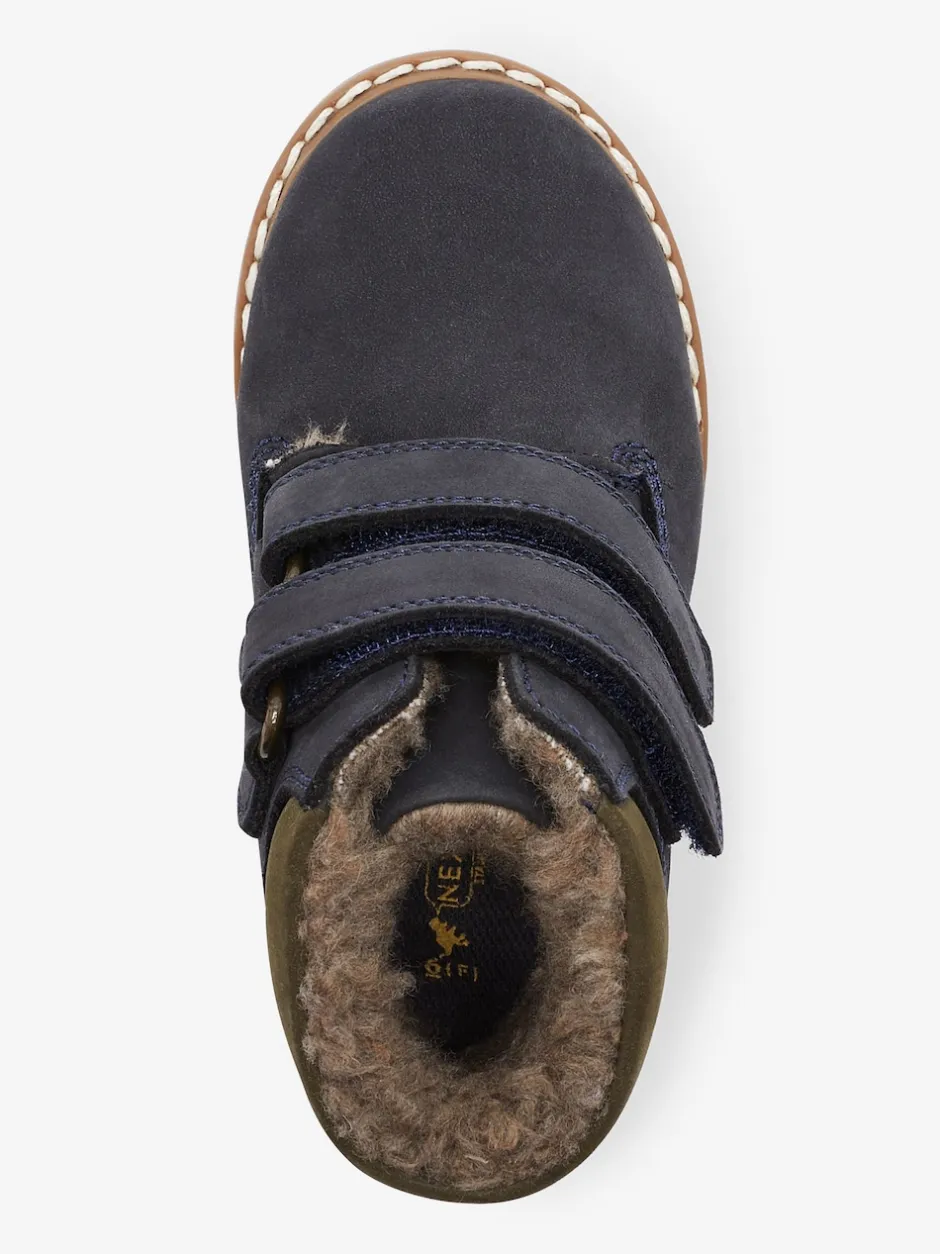 Next Bleu - Bottes de travail en cuir à fermeture scratch™ doublées thermiques Outlet