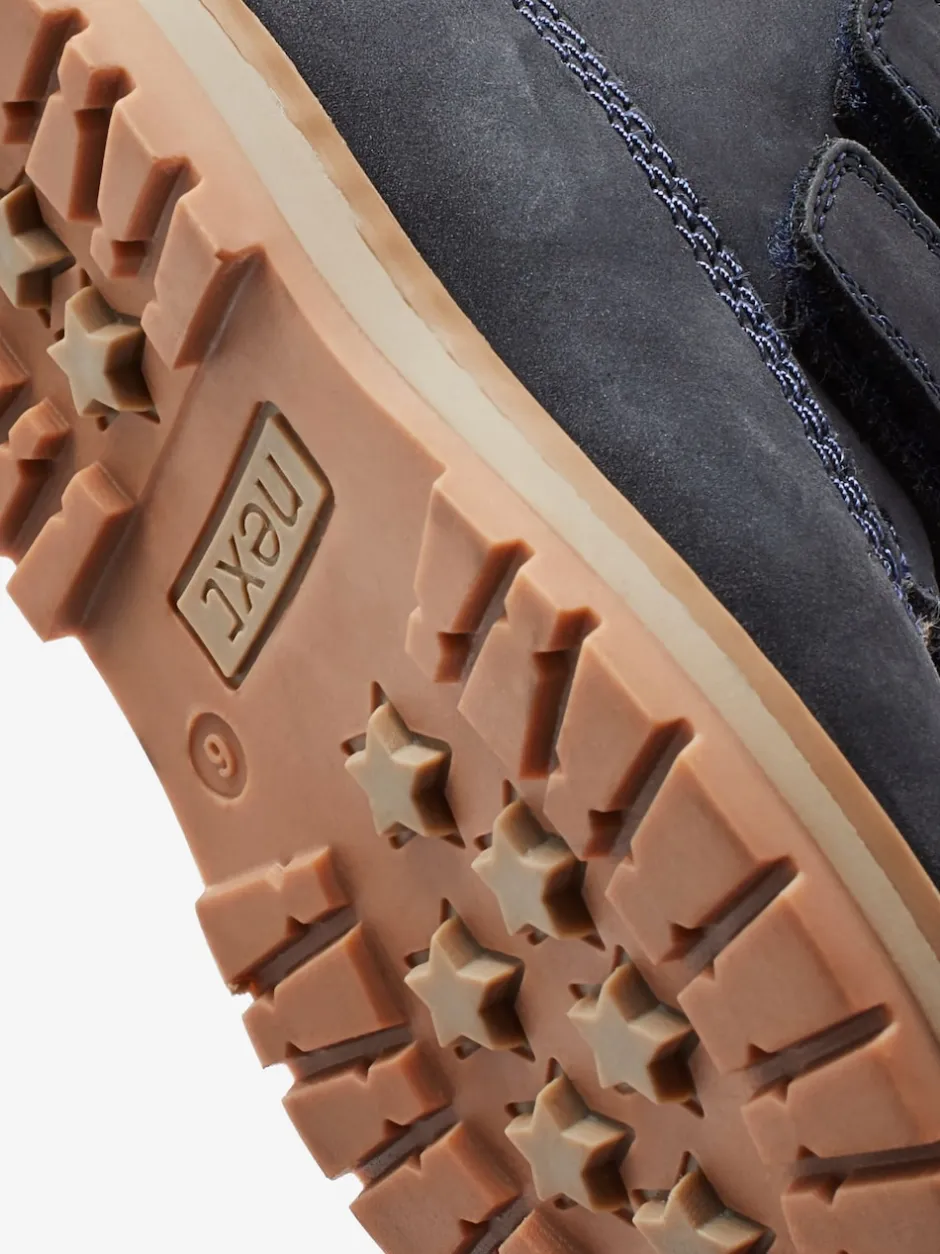 Next Bleu - Bottes de travail en cuir à fermeture scratch™ doublées thermiques Outlet