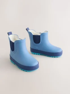 Next - Bottines en caoutchouc avec doublure chaude Bleu