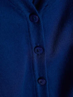 Next - Cardigan à col en V Cotton Rich School (3-16ans) Bleu Hot