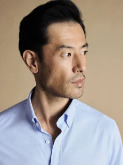 Charles Tyrwhitt Bleu - chemise en jersey boutonnée stretch dans quatre sens Hot