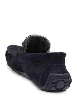 Jones Bootmaker Bleu - Chaussons Zain en daim Online