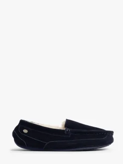 Just Sheepskin Bleu - Chaussons Harry homme en peau de mouton Best
