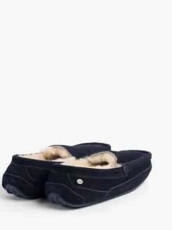 Just Sheepskin Bleu - Chaussons Harry homme en peau de mouton Best