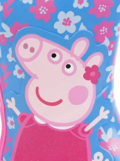 Vanilla Underground Bleu - Chaussures de pluie Peppa Pig pour enfants avec poignées Outlet