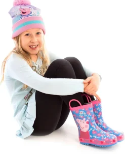 Vanilla Underground Bleu - Chaussures de pluie Peppa Pig pour enfants avec poignées Outlet