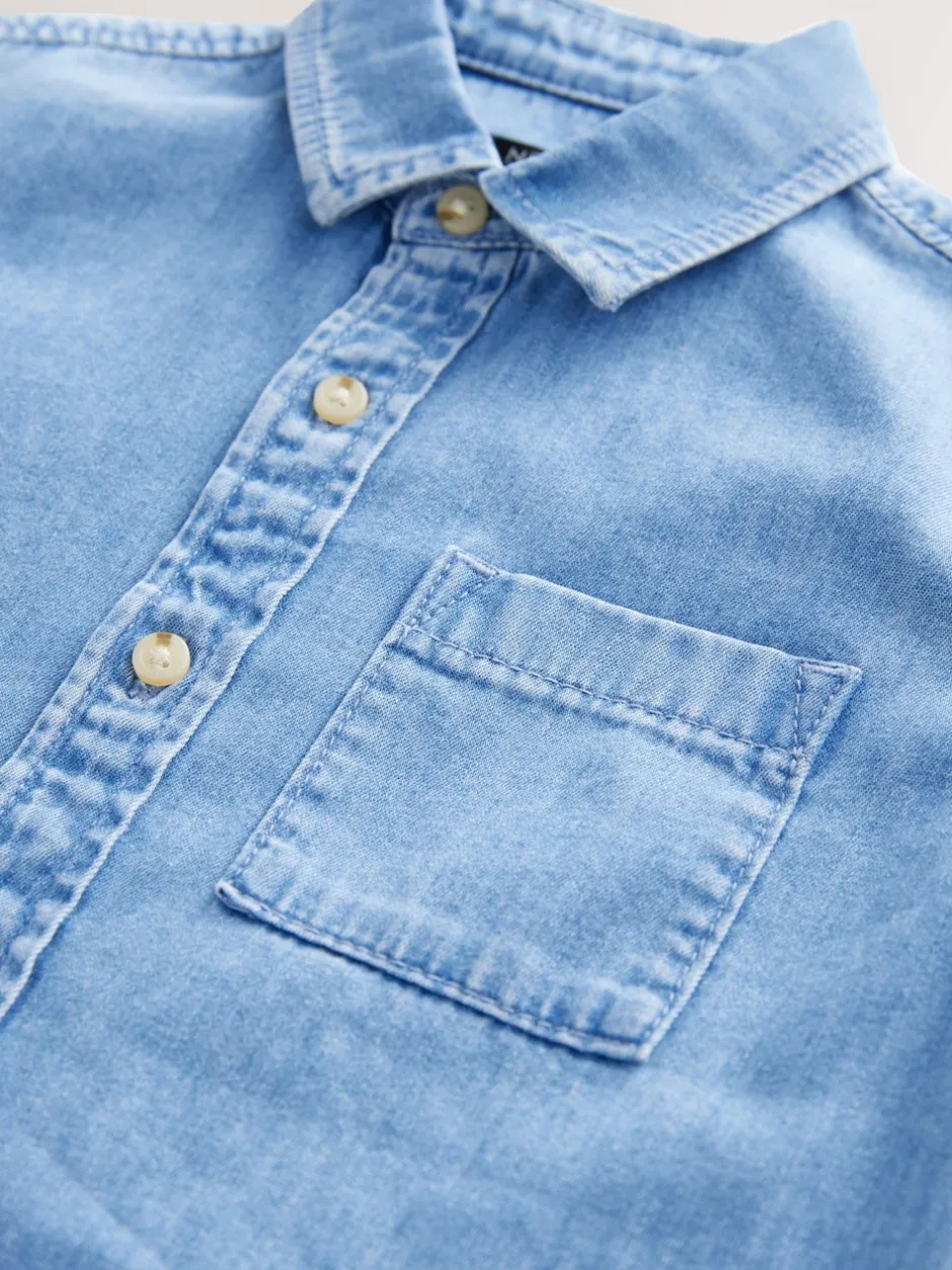 Next Bleu - Chemise en jean à manches longues (3-16 ans) Clearance