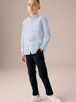 Next Bleu - Chemise manches longues 100% lin (3-16ans) Best