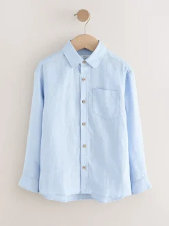 Next Bleu - Chemise manches longues 100% lin (3-16ans) Best