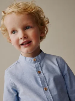 Next Bleu - Chemise Oxford à Manches longues et Col mao (3mois-7ans) Best
