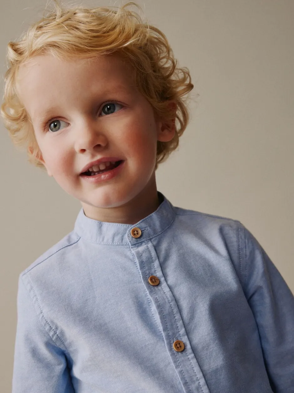 Next Bleu - Chemise Oxford à Manches longues et Col mao (3mois-7ans) Best