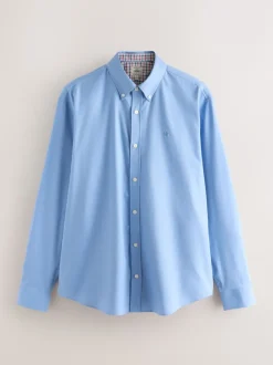 Next - Chemise Oxford stretch à manches longues Bleu Online