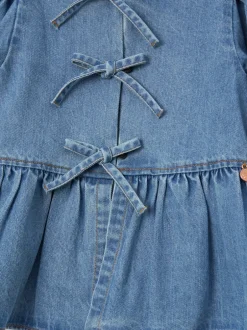 Angel & Rocket Bleu - Chemisiers Ria Broderie Cravate devant Péplum New